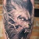 Фото татуировки с оборотнем 01.04.2021 №198 - werewolf tattoo - tatufoto.com