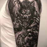 Фото татуировки с оборотнем 01.04.2021 №202 - werewolf tattoo - tatufoto.com