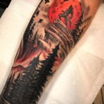 Фото татуировки с оборотнем 01.04.2021 №217 - werewolf tattoo - tatufoto.com