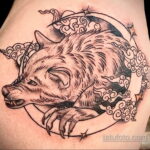 Фото татуировки с оборотнем 01.04.2021 №229 - werewolf tattoo - tatufoto.com