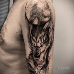 Фото татуировки с оборотнем 01.04.2021 №238 - werewolf tattoo - tatufoto.com