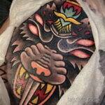 Фото татуировки с оборотнем 01.04.2021 №242 - werewolf tattoo - tatufoto.com