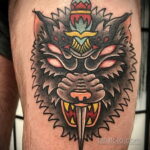 Фото татуировки с оборотнем 01.04.2021 №243 - werewolf tattoo - tatufoto.com
