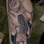 Фото татуировки с оборотнем 01.04.2021 №259 - werewolf tattoo - tatufoto.com