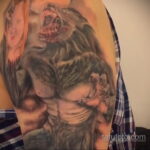 Фото татуировки с оборотнем 01.04.2021 №292 - werewolf tattoo - tatufoto.com