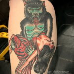 Фото татуировки с оборотнем 01.04.2021 №294 - werewolf tattoo - tatufoto.com