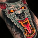 Фото татуировки с оборотнем 01.04.2021 №296 - werewolf tattoo - tatufoto.com