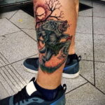 Фото татуировки с оборотнем 01.04.2021 №345 - werewolf tattoo - tatufoto.com
