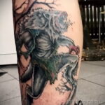 Фото татуировки с оборотнем 01.04.2021 №346 - werewolf tattoo - tatufoto.com