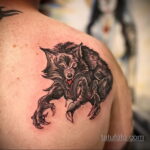 Фото татуировки с оборотнем 01.04.2021 №358 - werewolf tattoo - tatufoto.com