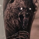 Фото татуировки с оборотнем 01.04.2021 №368 - werewolf tattoo - tatufoto.com