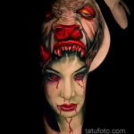 Фото татуировки с оборотнем 01.04.2021 №369 - werewolf tattoo - tatufoto.com