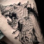 Фото татуировки с оборотнем 01.04.2021 №371 - werewolf tattoo - tatufoto.com