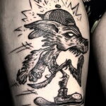 Фото татуировки с оборотнем 01.04.2021 №377 - werewolf tattoo - tatufoto.com
