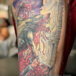 Фото татуировки с оборотнем 01.04.2021 №383 - werewolf tattoo - tatufoto.com