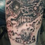Фото татуировки с оборотнем 01.04.2021 №385 - werewolf tattoo - tatufoto.com