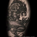 Фото татуировки с оборотнем 01.04.2021 №386 - werewolf tattoo - tatufoto.com