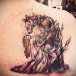 Фото татуировки с оборотнем 01.04.2021 №397 - werewolf tattoo - tatufoto.com