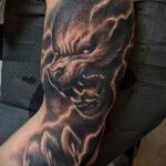 Фото татуировки с оборотнем 01.04.2021 №402 - werewolf tattoo - tatufoto.com