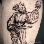 Фото татуировки с оборотнем 01.04.2021 №407 - werewolf tattoo - tatufoto.com