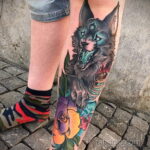 Фото татуировки с оборотнем 01.04.2021 №413 - werewolf tattoo - tatufoto.com