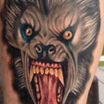 Фото татуировки с оборотнем 01.04.2021 №429 - werewolf tattoo - tatufoto.com