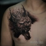 Фото татуировки с оборотнем 01.04.2021 №445 - werewolf tattoo - tatufoto.com