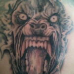 Фото татуировки с оборотнем 01.04.2021 №466 - werewolf tattoo - tatufoto.com