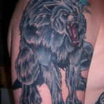 Фото татуировки с оборотнем 01.04.2021 №471 - werewolf tattoo - tatufoto.com