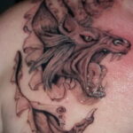Фото татуировки с оборотнем 01.04.2021 №474 - werewolf tattoo - tatufoto.com
