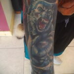 Фото татуировки с оборотнем 01.04.2021 №476 - werewolf tattoo - tatufoto.com
