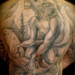 Фото татуировки с оборотнем 01.04.2021 №478 - werewolf tattoo - tatufoto.com