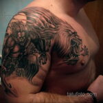 Фото татуировки с оборотнем 01.04.2021 №481 - werewolf tattoo - tatufoto.com