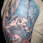 Фото татуировки с оборотнем 01.04.2021 №484 - werewolf tattoo - tatufoto.com
