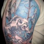 Фото татуировки с оборотнем 01.04.2021 №485 - werewolf tattoo - tatufoto.com