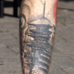 Тату с крышей монастыря в японском стиле – Фото Уличная тату (street tattoo) № 13 – 27.06.2021 3