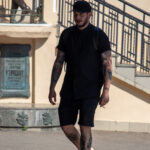Тату скелет и тоннель с рельсами на ногах парня – Фото Уличная тату (street tattoo) № 13 – 27.06.2021 5