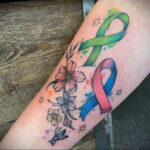 Фото тату Розовая ленточка 20.06.2021 №021 - tattoo pink ribbon - tatufoto.com