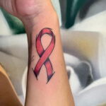 Фото тату Розовая ленточка 20.06.2021 №029 - tattoo pink ribbon - tatufoto.com
