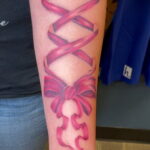 Фото тату Розовая ленточка 20.06.2021 №033 - tattoo pink ribbon - tatufoto.com