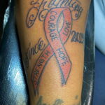 Фото тату Розовая ленточка 20.06.2021 №047 - tattoo pink ribbon - tatufoto.com