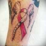 Фото тату Розовая ленточка 20.06.2021 №063 - tattoo pink ribbon - tatufoto.com
