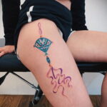 Фото тату Розовая ленточка 20.06.2021 №064 - tattoo pink ribbon - tatufoto.com