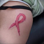 Фото тату Розовая ленточка 20.06.2021 №072 - tattoo pink ribbon - tatufoto.com
