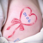 Фото тату Розовая ленточка 20.06.2021 №075 - tattoo pink ribbon - tatufoto.com