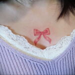 Фото тату Розовая ленточка 20.06.2021 №093 - tattoo pink ribbon - tatufoto.com