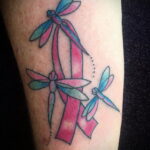 Фото тату Розовая ленточка 20.06.2021 №104 - tattoo pink ribbon - tatufoto.com