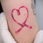 Фото тату Розовая ленточка 20.06.2021 №108 - tattoo pink ribbon - tatufoto.com