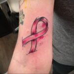 Фото тату Розовая ленточка 20.06.2021 №153 - tattoo pink ribbon - tatufoto.com