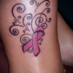 Фото тату Розовая ленточка 20.06.2021 №164 - tattoo pink ribbon - tatufoto.com
